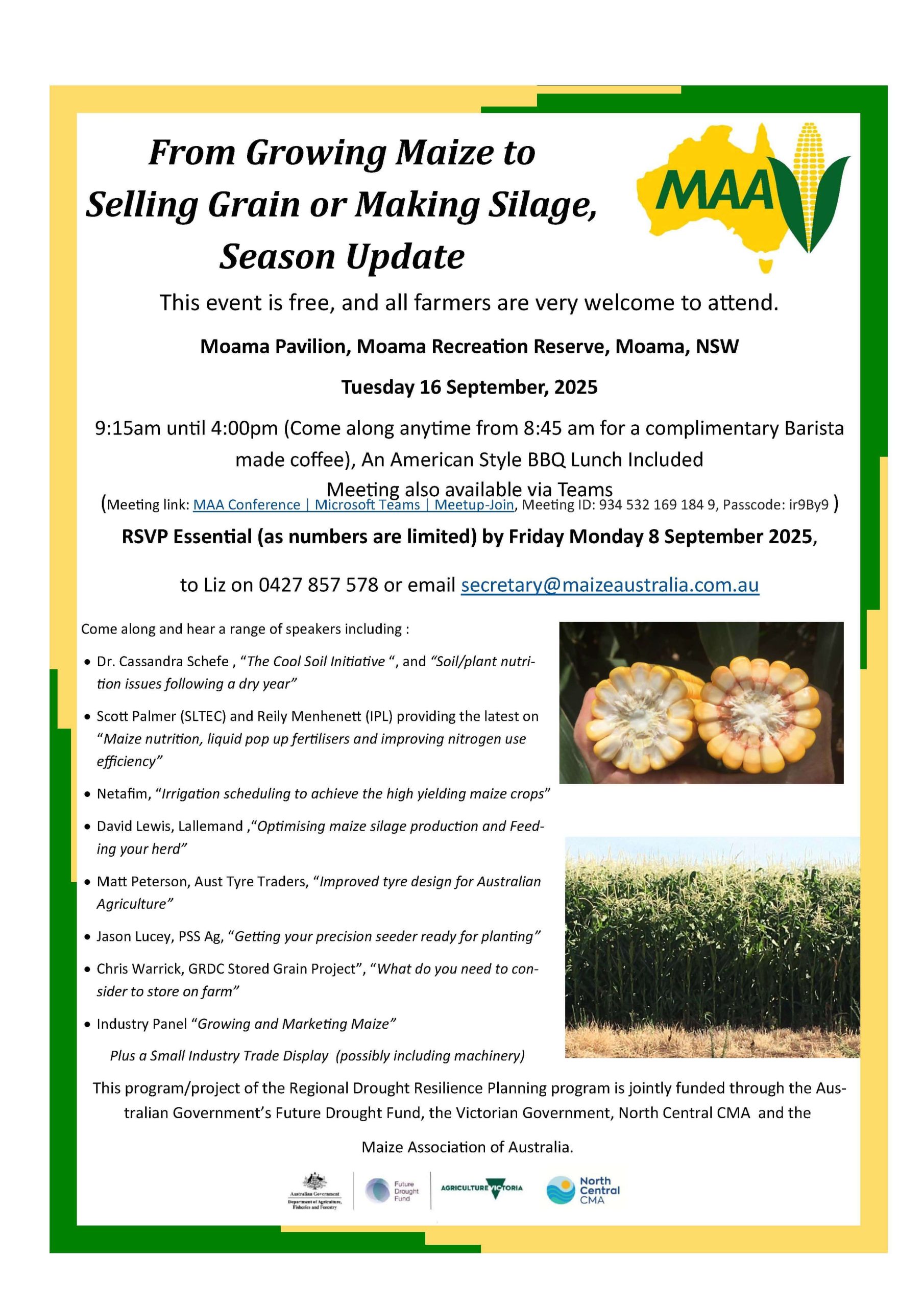 From Growing Maize to Selling Grain or Making Silage update